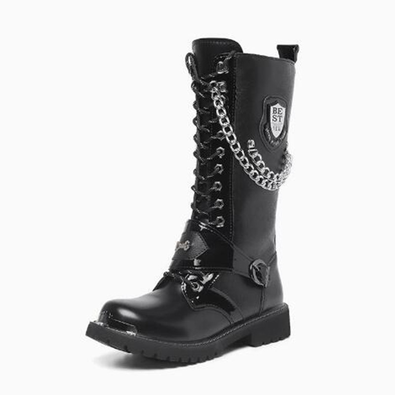 Luxury Men Motorcycle Boots Mi - Motorcycle Chain recension och pris
