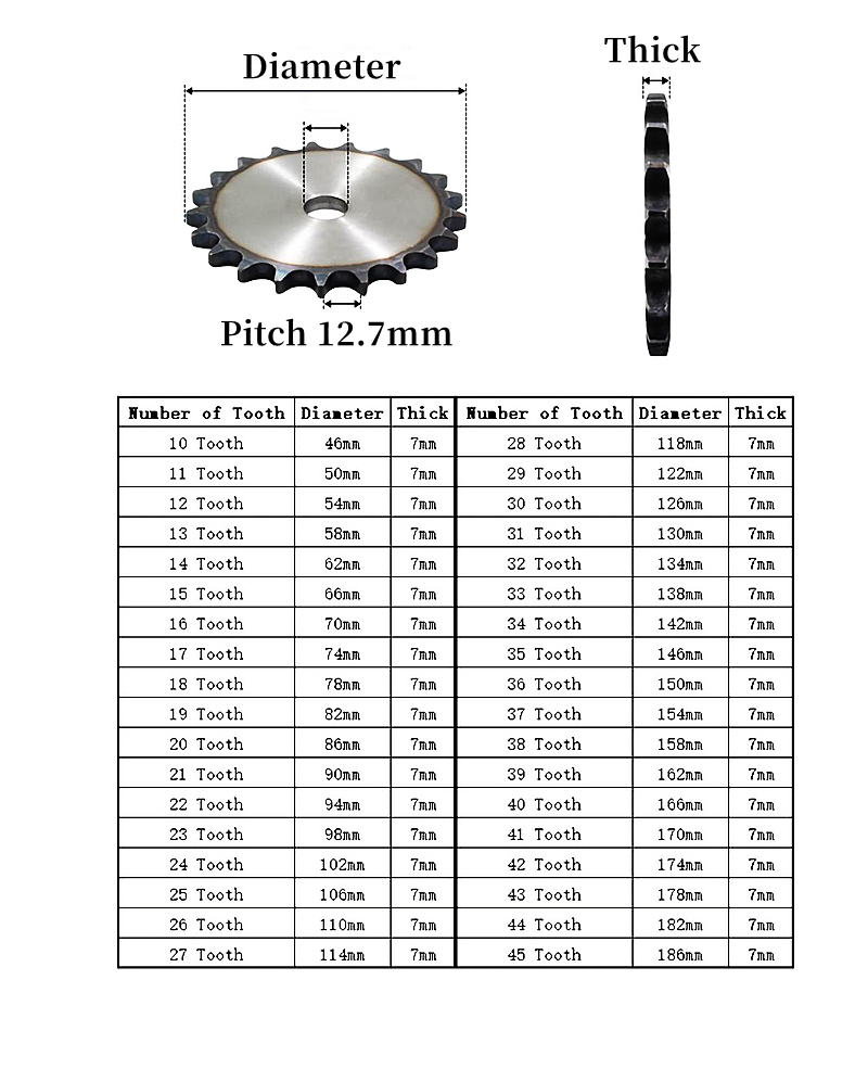 1pcs 08b Flat Chain Sprocket 1 - Chain Sprocket Set recension och pris